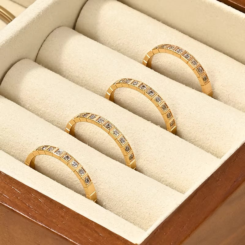 Wooden Watch Display Case – Double-Layer Watch Storage Organizer