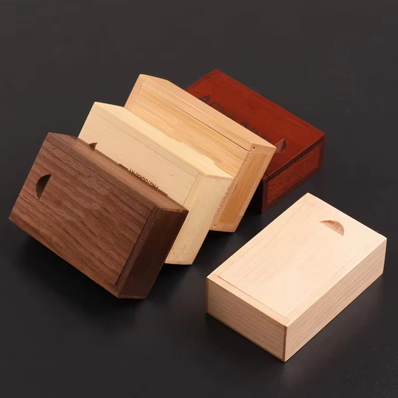Wooden Slide-Top Keepsake Box – Compact Memory & Trinket Storage