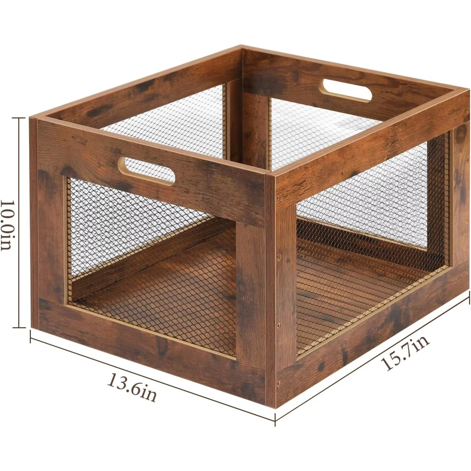 Solid Wood Vinyl Record Storage Crate – LP Collection Organizer Cube