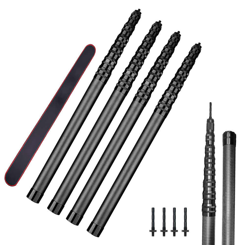 4-Pack Adjustable Carbon Fiber Tent Poles | 10–20 FT