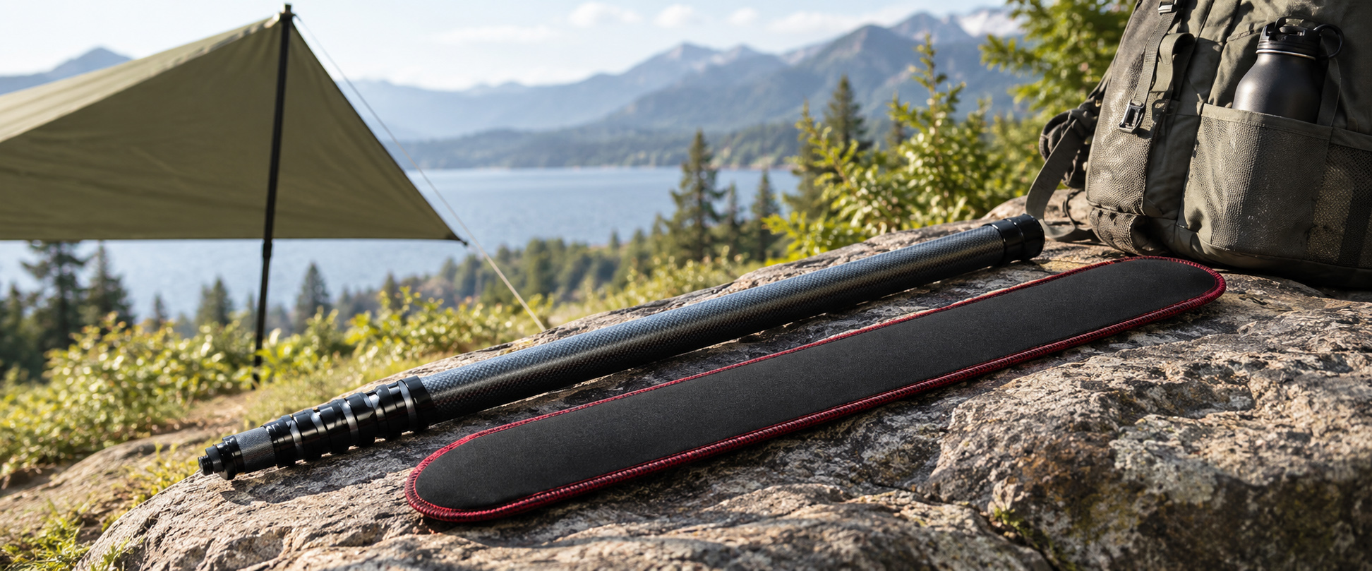 CarbonTarpPole: Easy to Carry. Easy to Store.