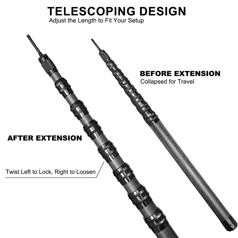 4-Pack Telescoping Carbon Fiber Tarp Poles