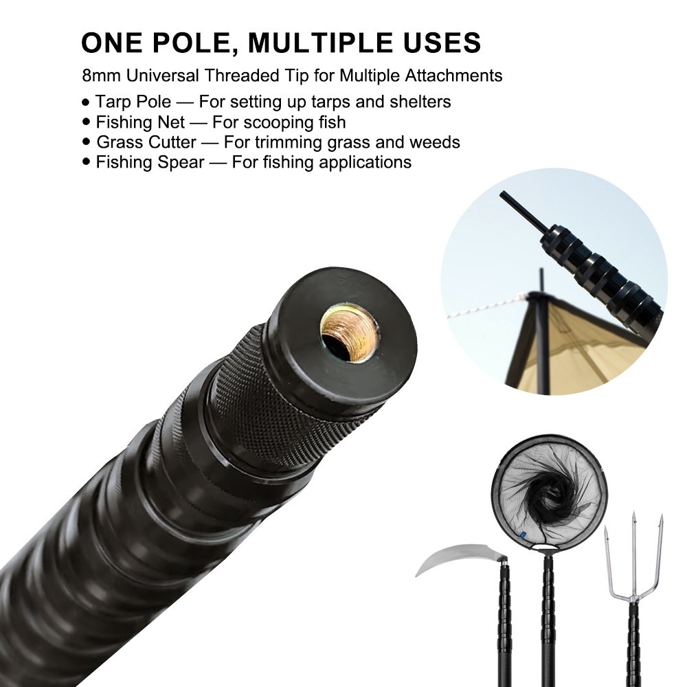 4-Pack Adjustable Carbon Fiber Tent Poles