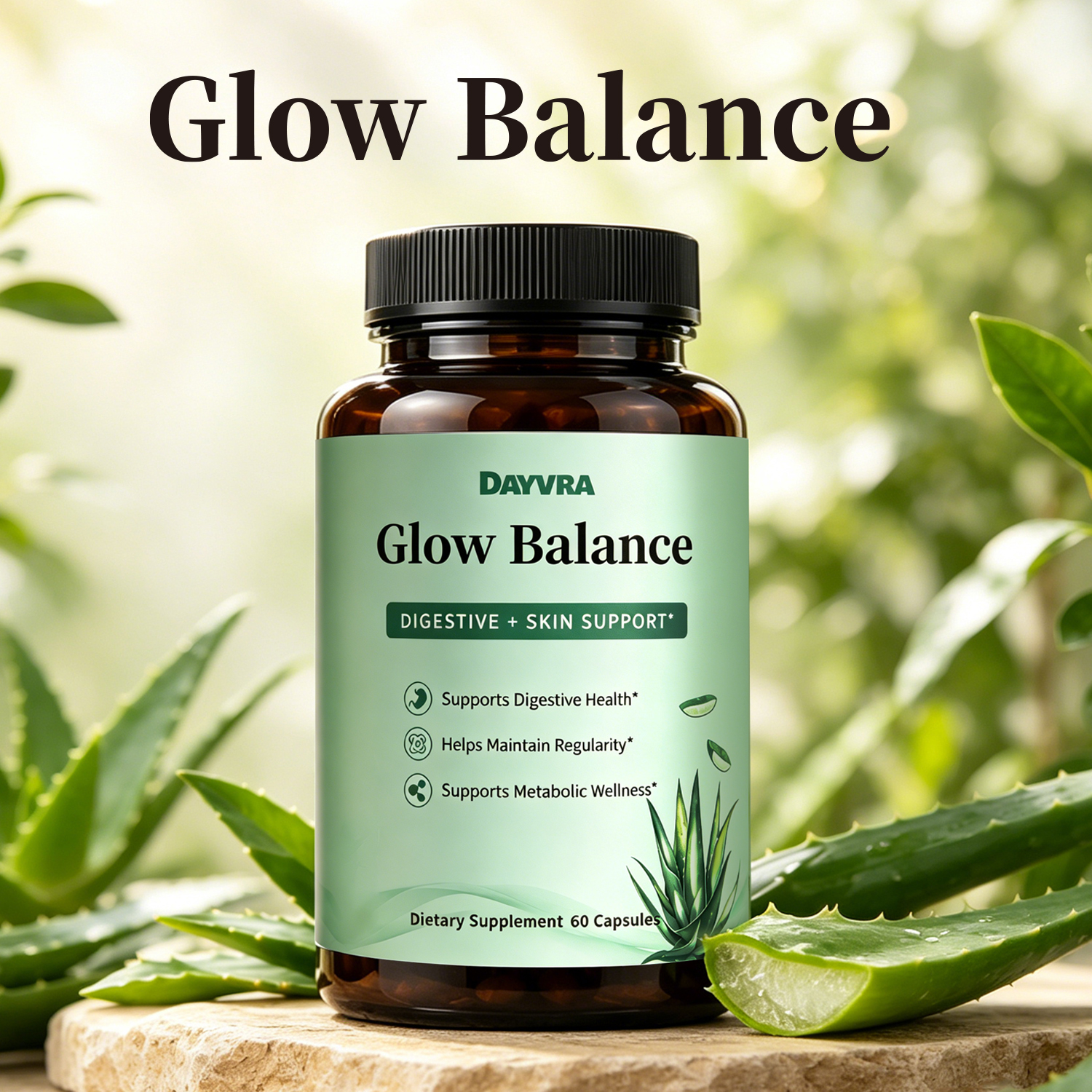 DAYVRA Glow Balance | Botanical Digestive Wellness – 60 Capsules
