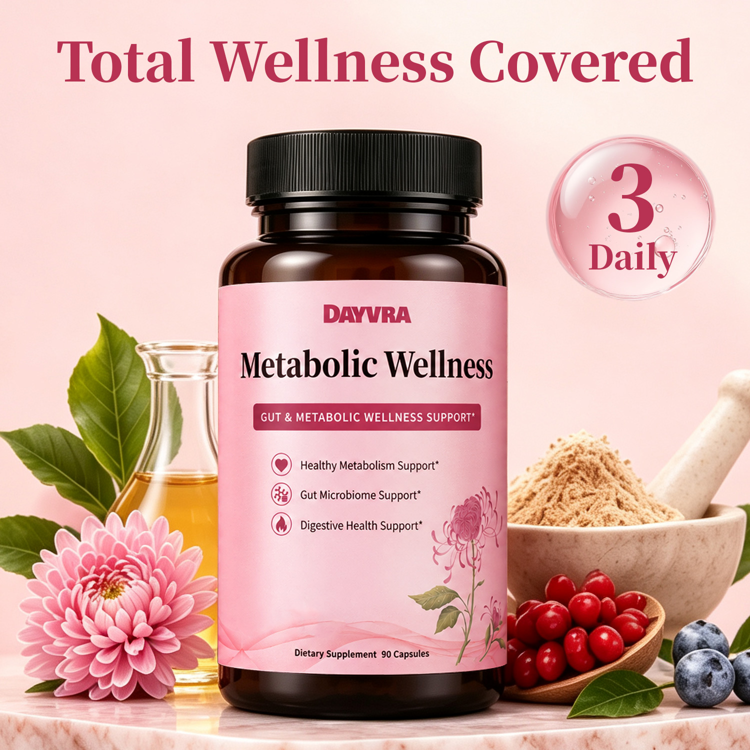 DAYVRA Metabolic Wellness | Gut & Metabolic Support – 90 Capsules