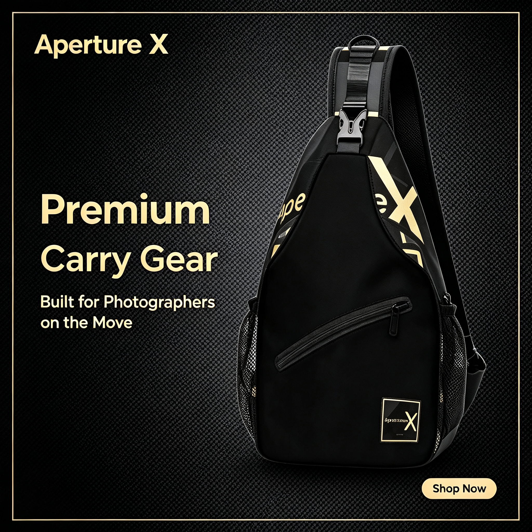 ApertureX Casual Cross Chest Sling Bag | Photographer On-the-Move Carry Gear
