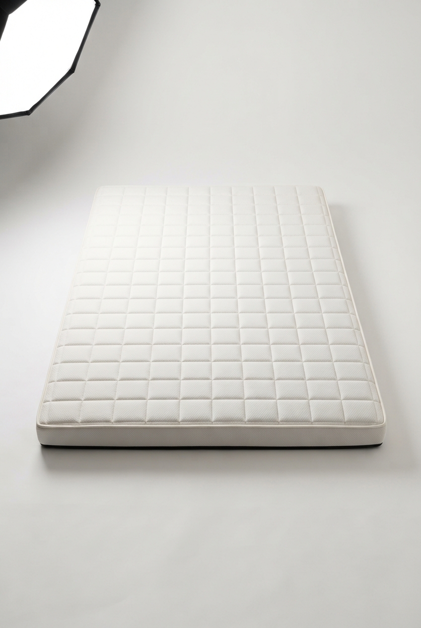 Plush quilted ivory mattress topper for double bed