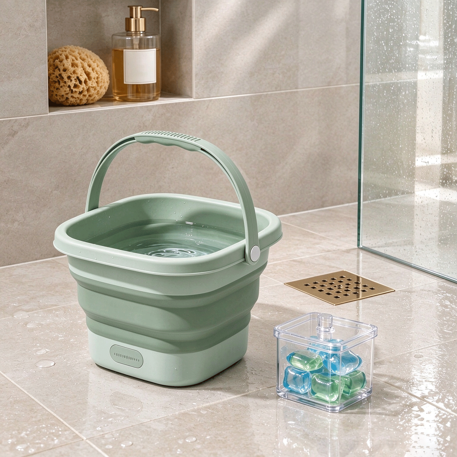 Portable Collapsible Thickened Water Bucket For Cleaning