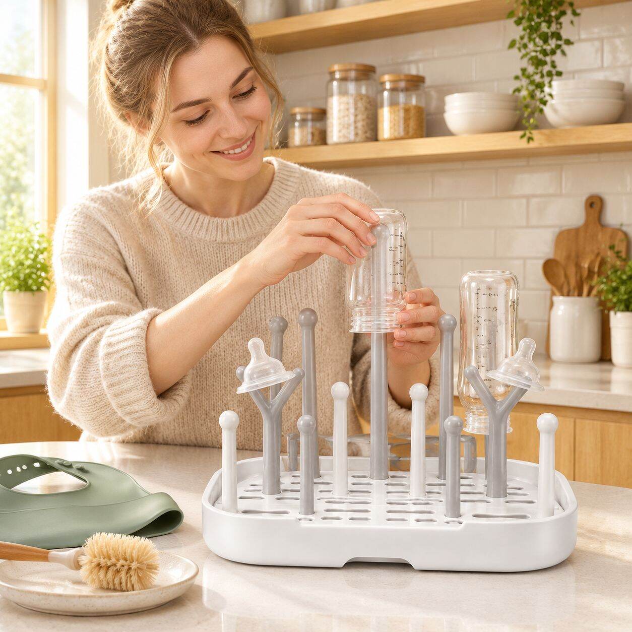 Multifunctional Baby Bottle Drying and Storage Rack