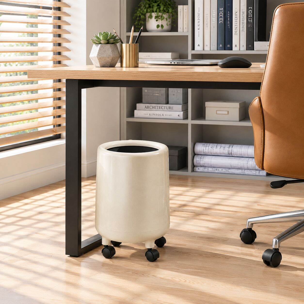 Large-Capacity Mobile Trash Can for Home Living Rooms and Bedrooms