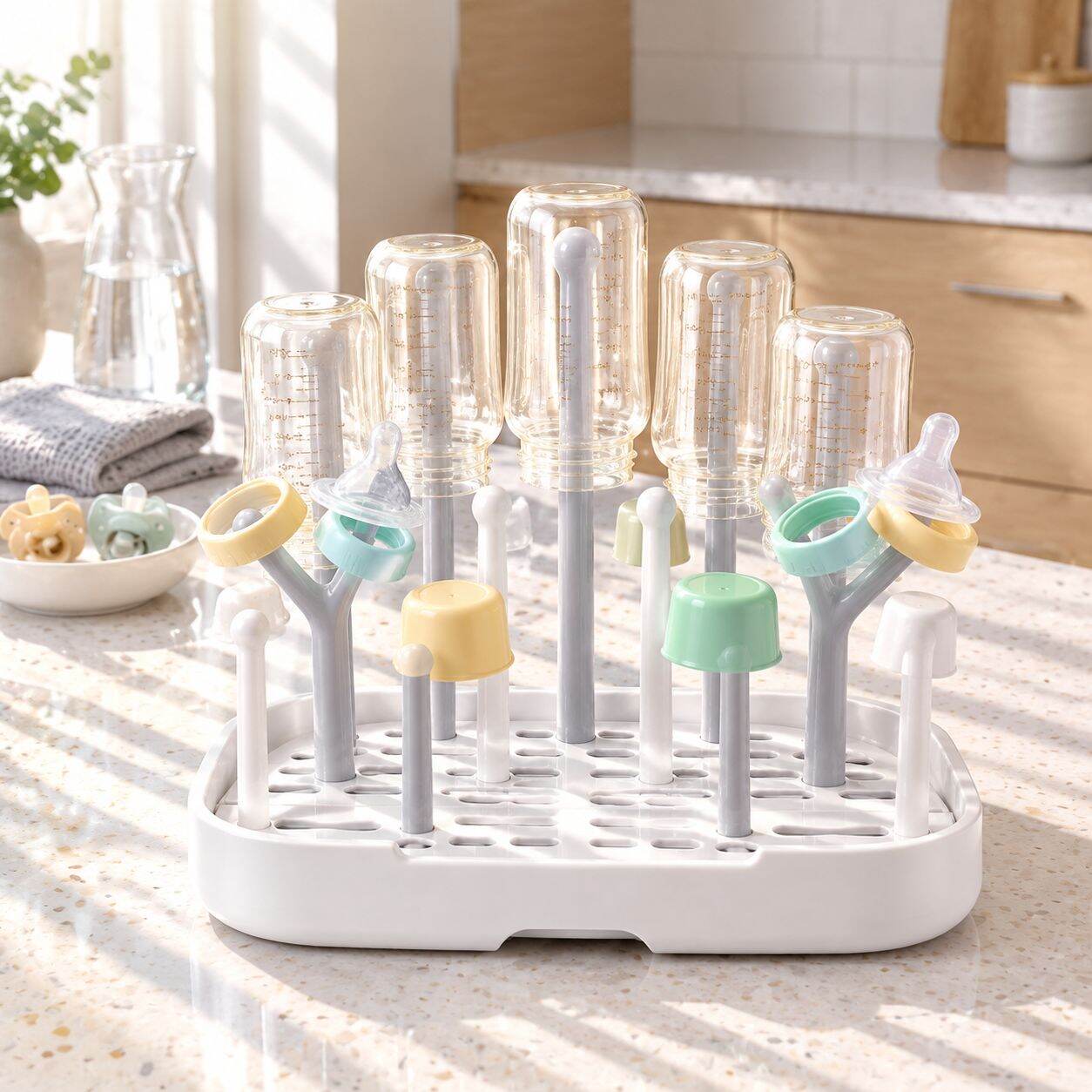 Multifunctional Baby Bottle Drying and Storage Rack