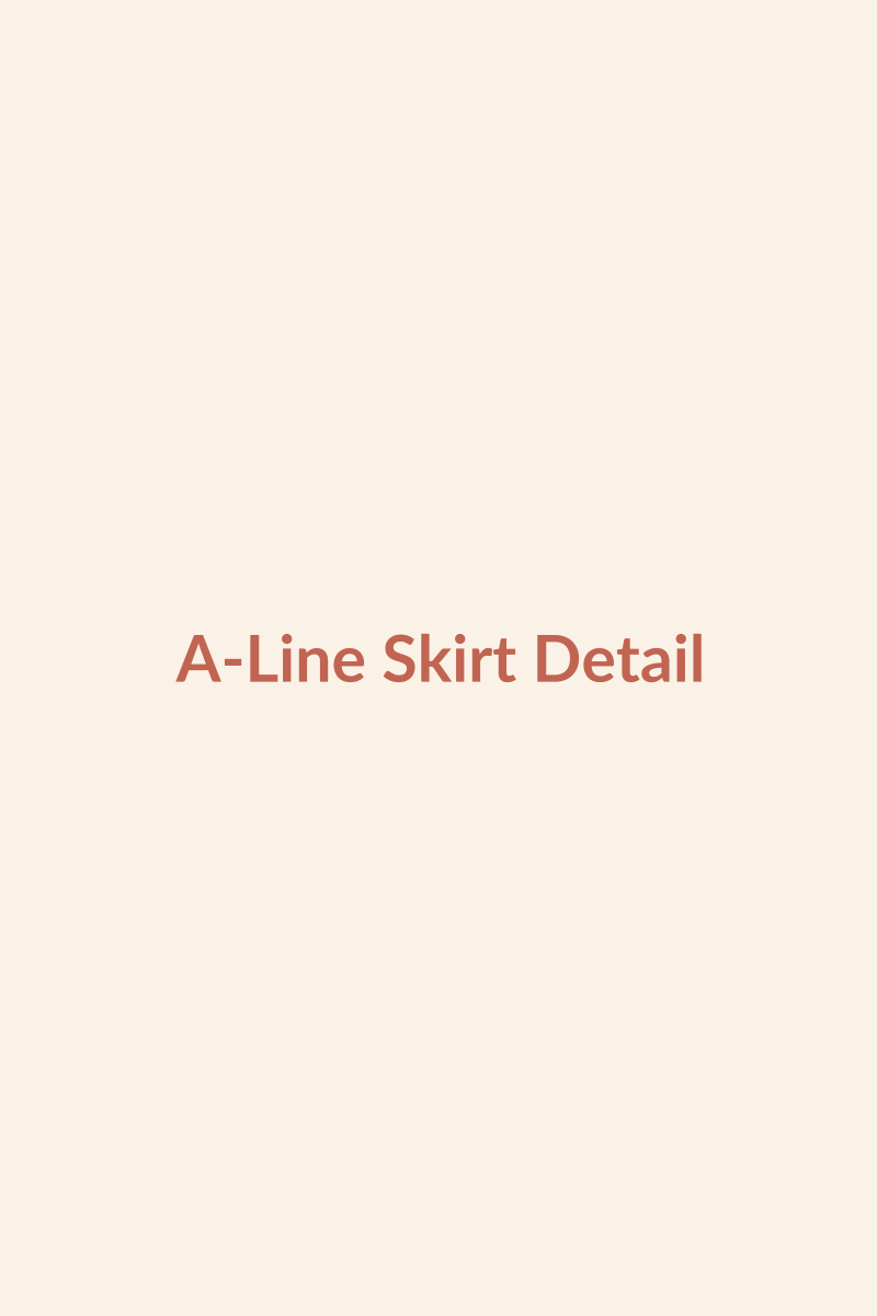 Pleated A-Line Skirt detail