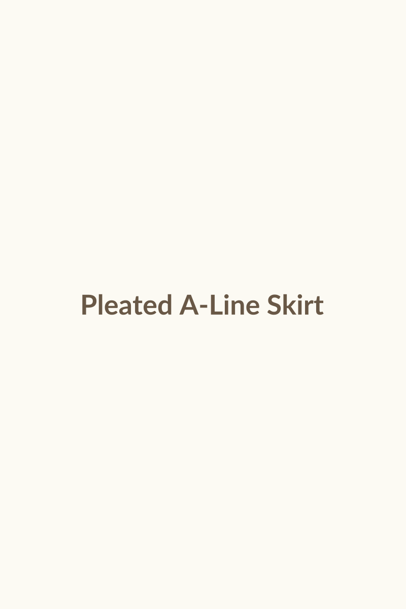 Pleated A-Line Skirt