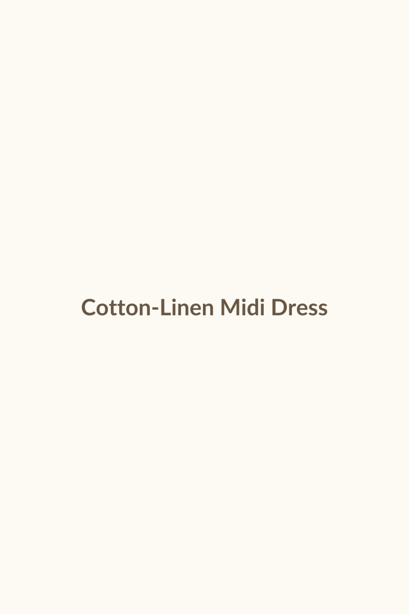 Cotton-Linen Midi Dress