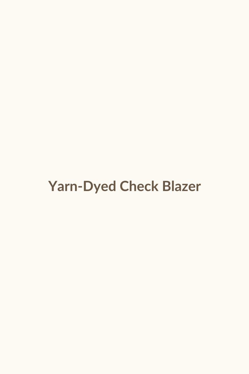 Yarn-Dyed Check Blazer