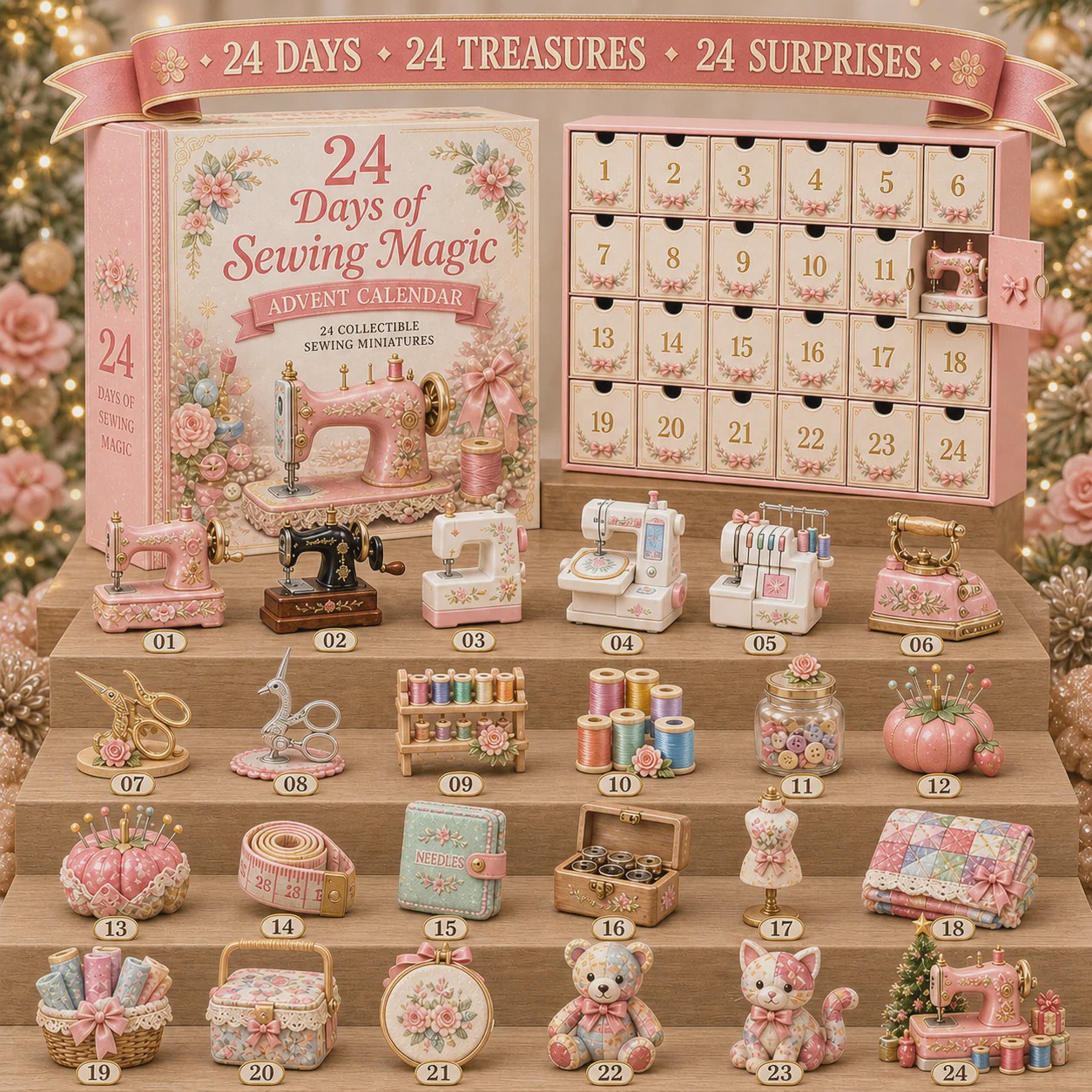 ✂️24 Days of Sewing Advent Calendar 🎁 Christmas Countdown Box for Sewing Enthusiasts