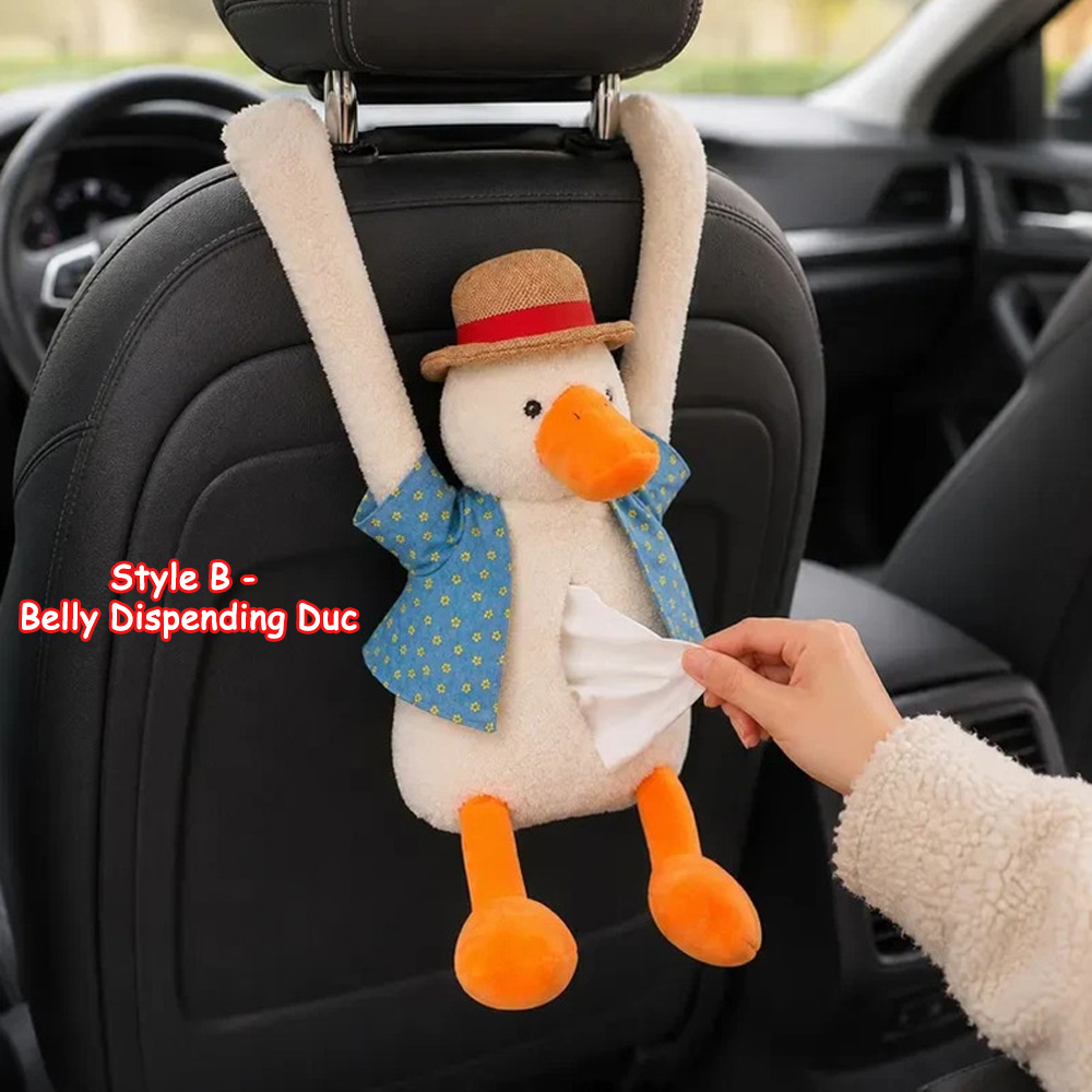 Funny Duck Plush Tissue Holder Cute Hanging Tissue Dispenser