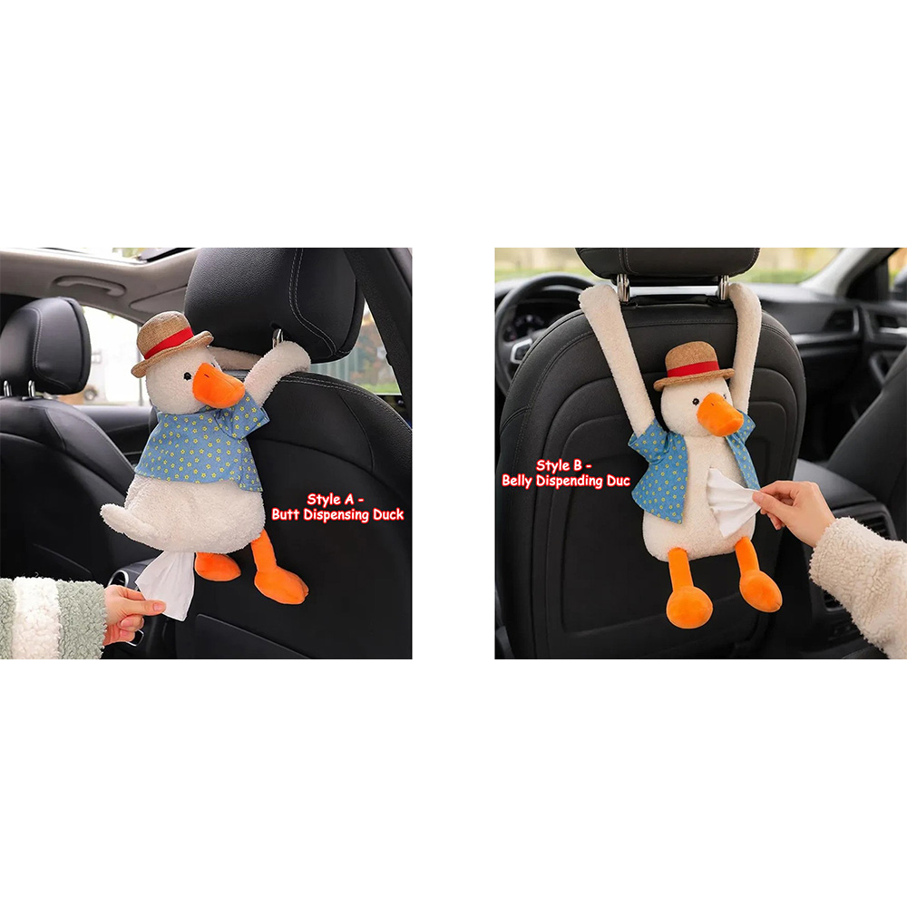 Funny Duck Plush Tissue Holder Cute Hanging Tissue Dispenser
