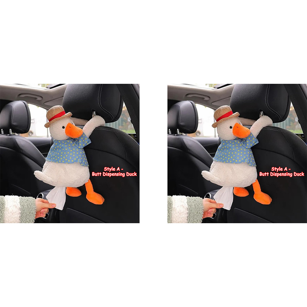 Funny Duck Plush Tissue Holder Cute Hanging Tissue Dispenser