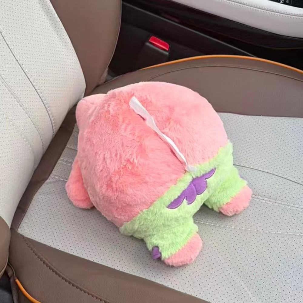 Pink Plush Butt Car Tissue Box – Funny Headrest Tissue Holder