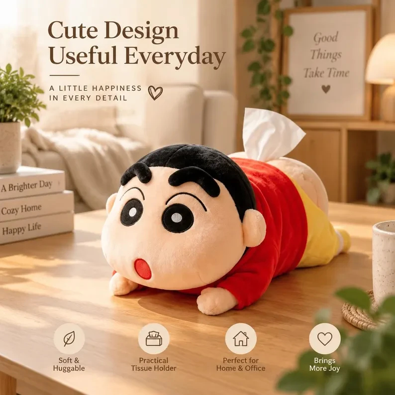 Portapañuelos de peluche divertido