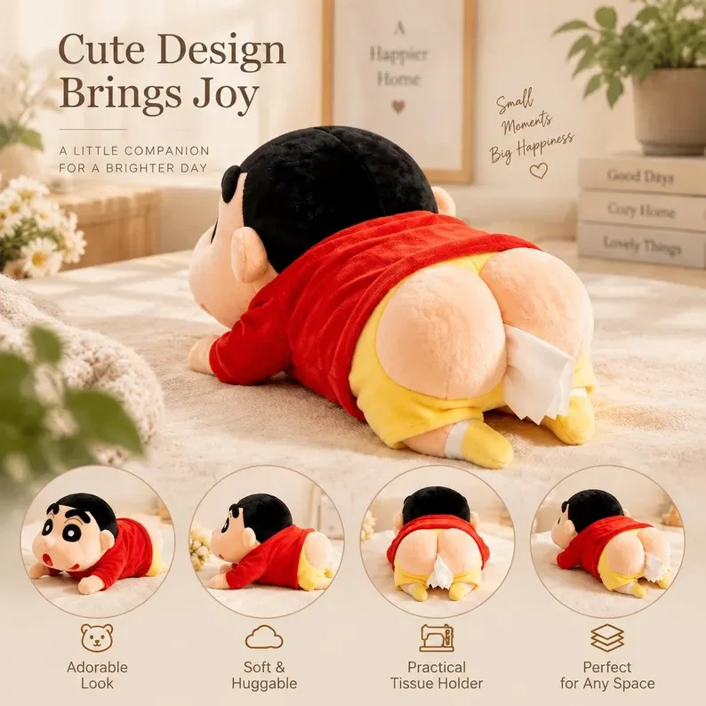 Portapañuelos de peluche divertido