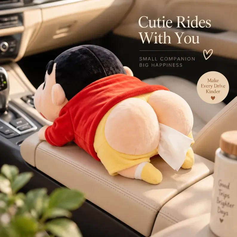 Portapañuelos de peluche divertido