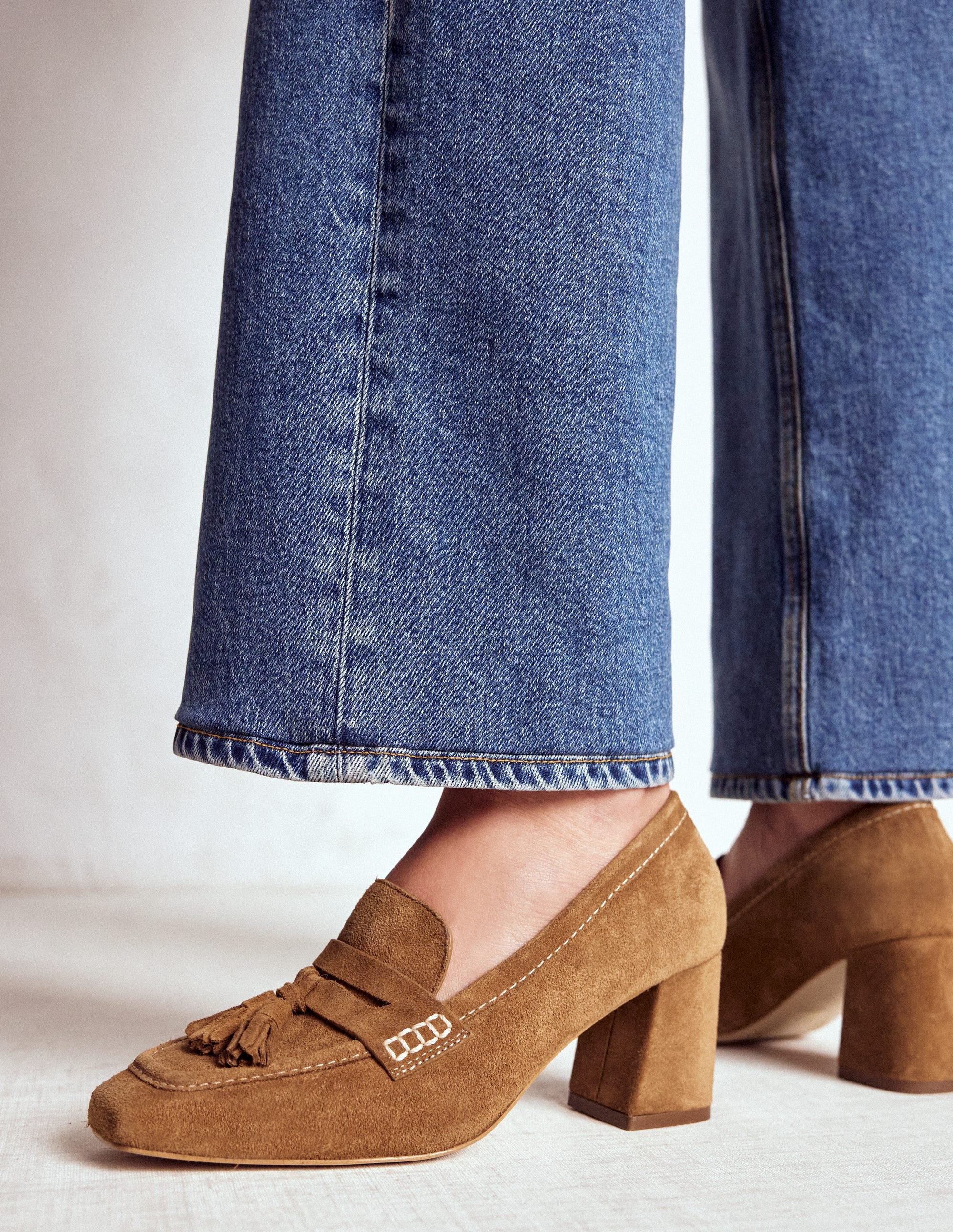 Block Heeled Loafers