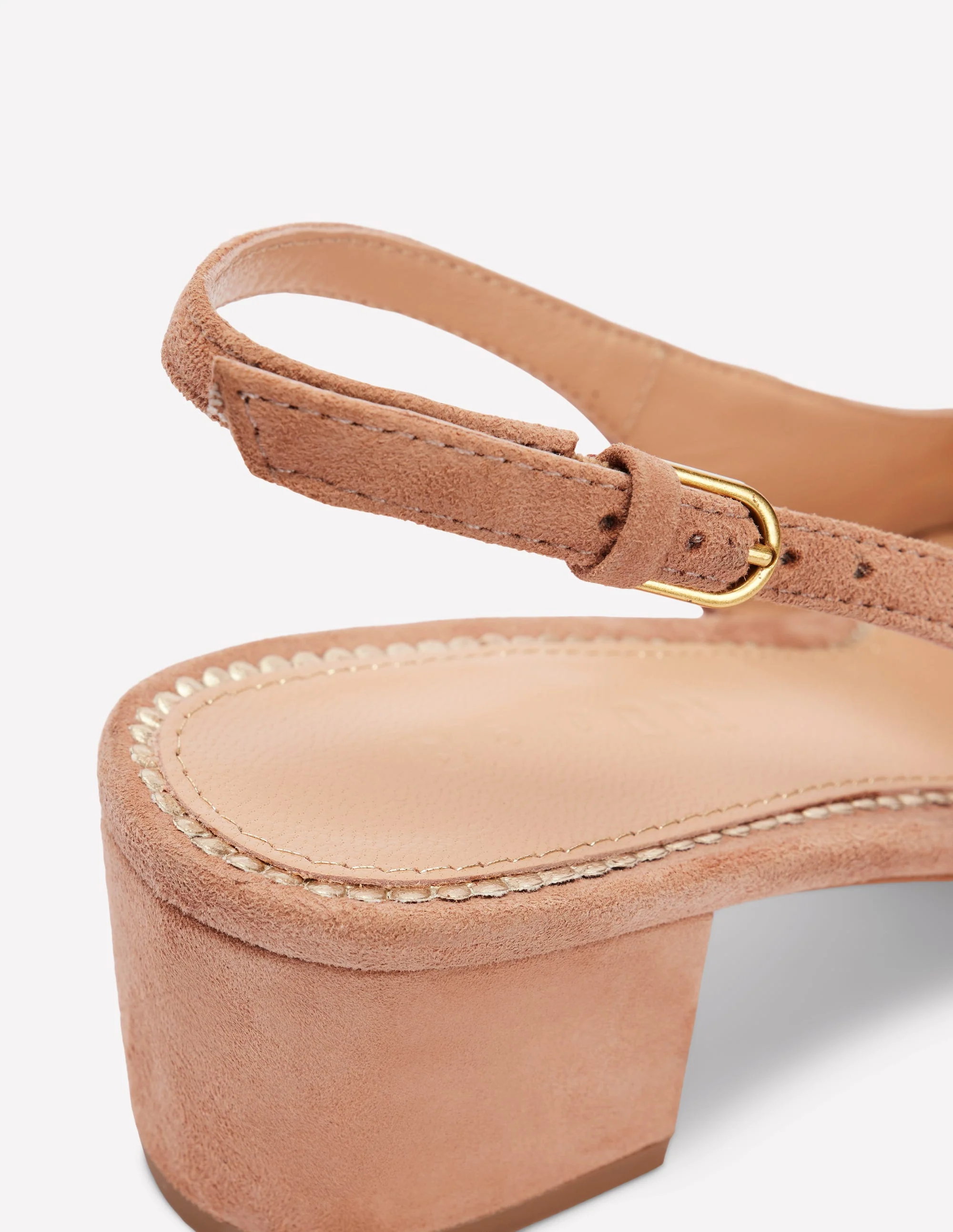 Block Heel Slingbacks-Latte Suede