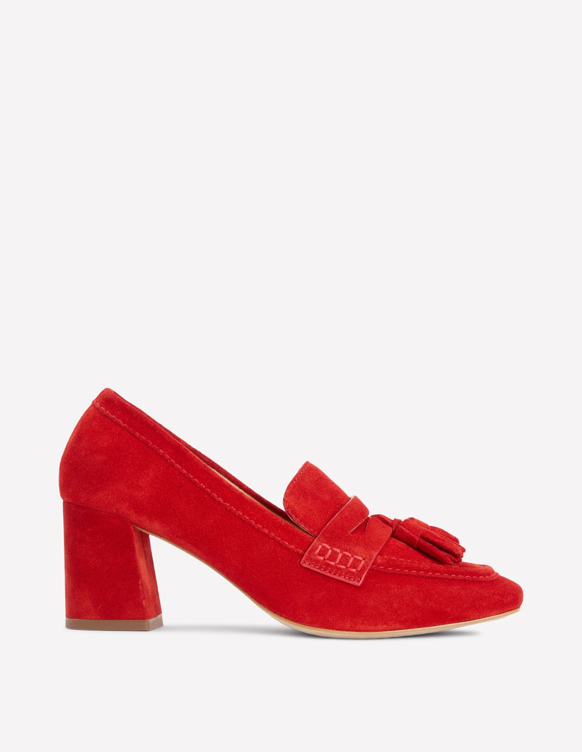 Heeled Loafers-Red