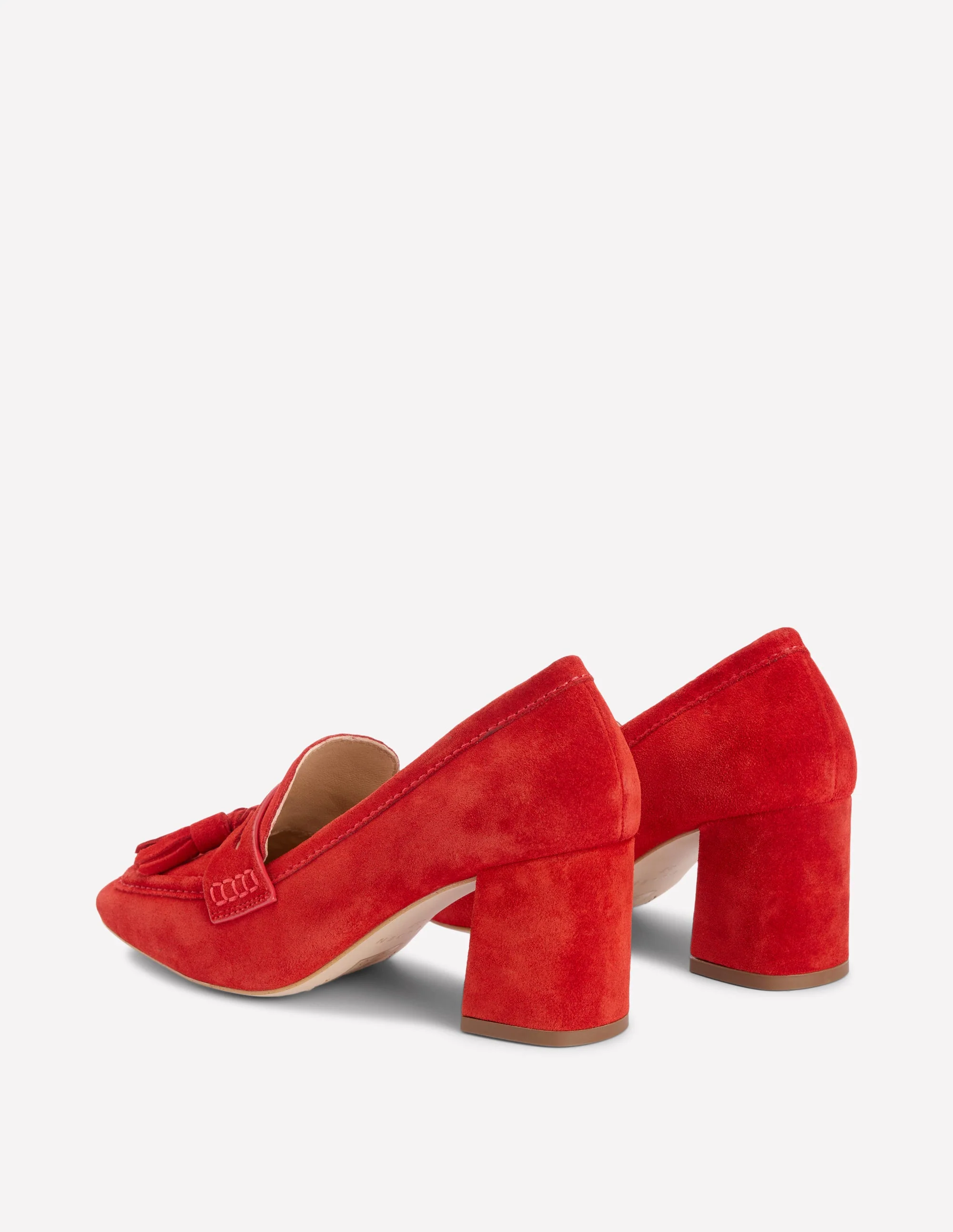 Heeled Loafers-Red