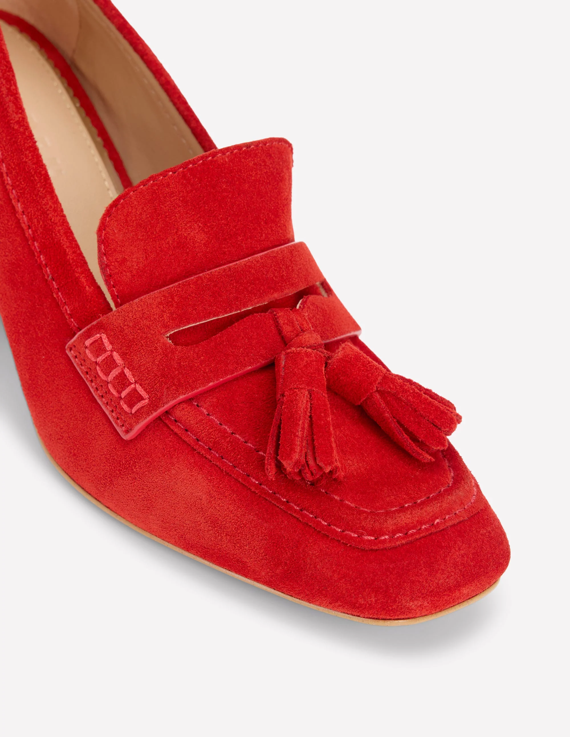 Heeled Loafers-Red
