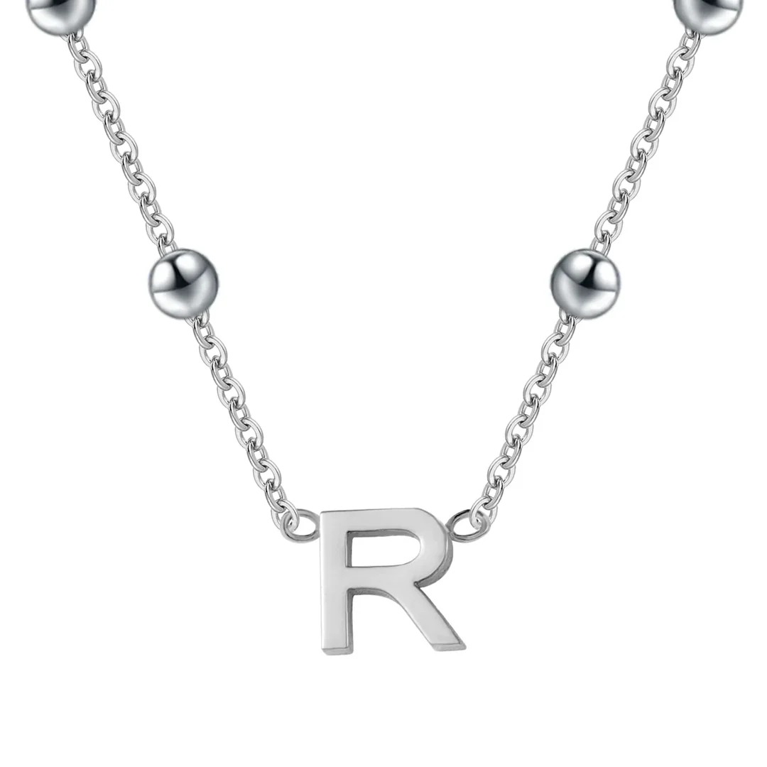 Letter Necklace with Satellite Chain