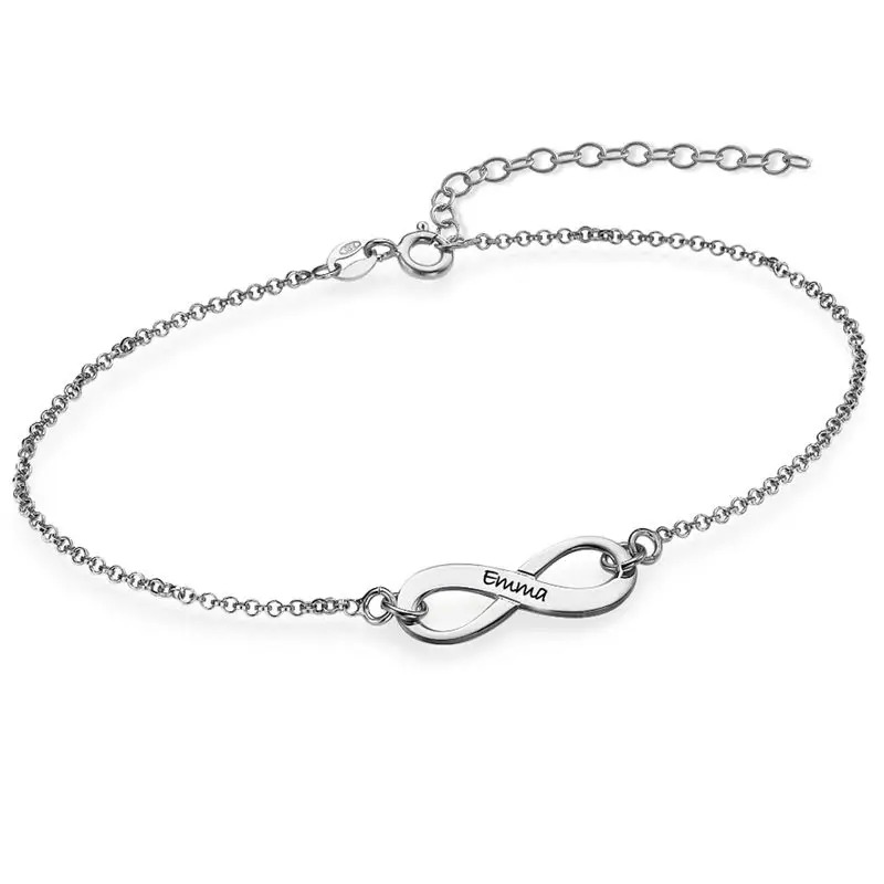 Engraved Infinity Bracelet