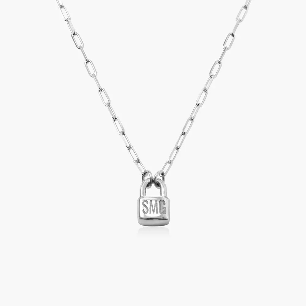 Initial Lock Necklace