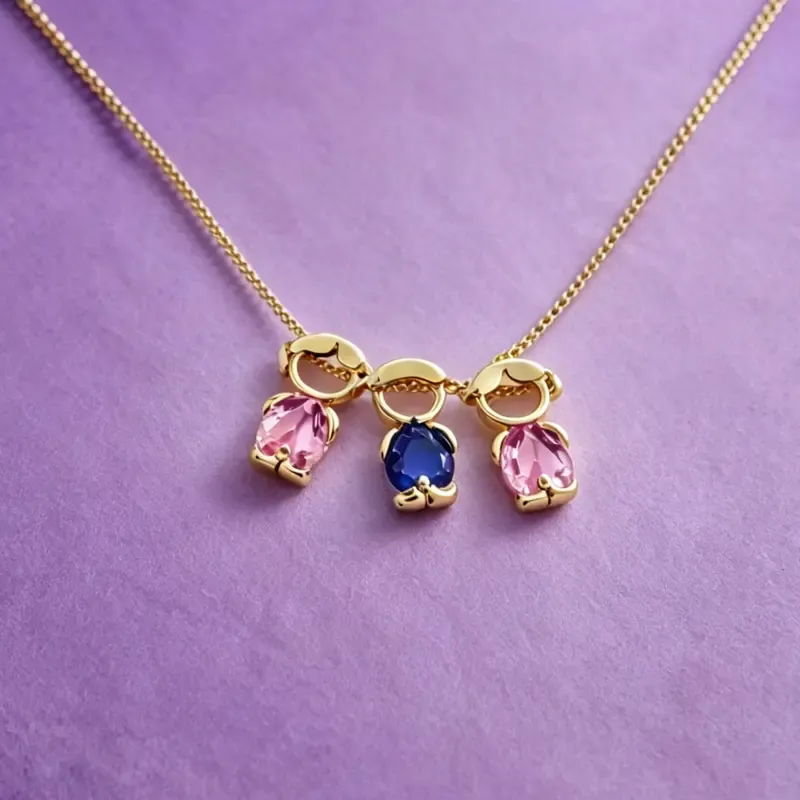 Kids Birthstone Charm Necklace