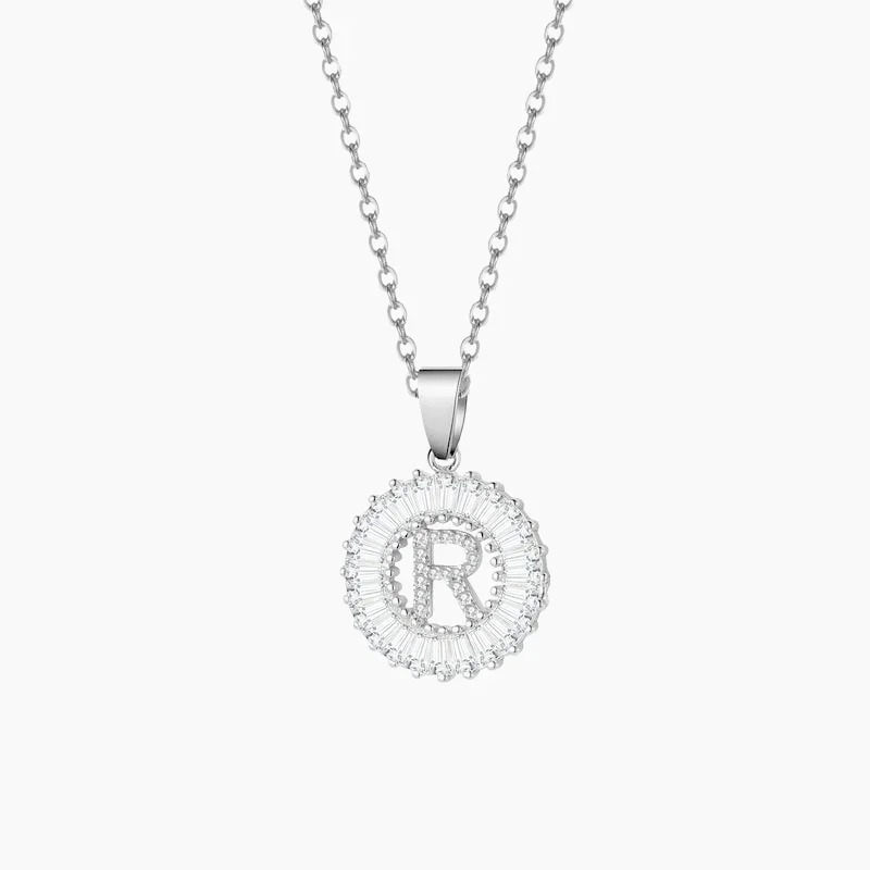 Baguette Initial Necklace