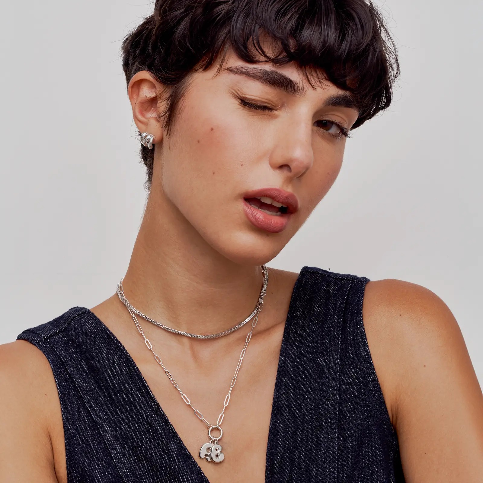 Bubble Up Initial Necklace