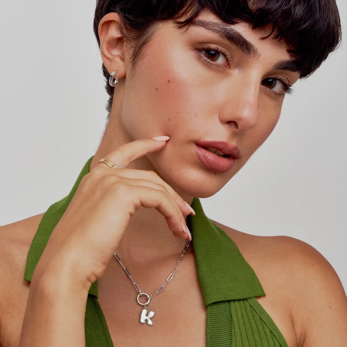 Bubble Up Initial Necklace