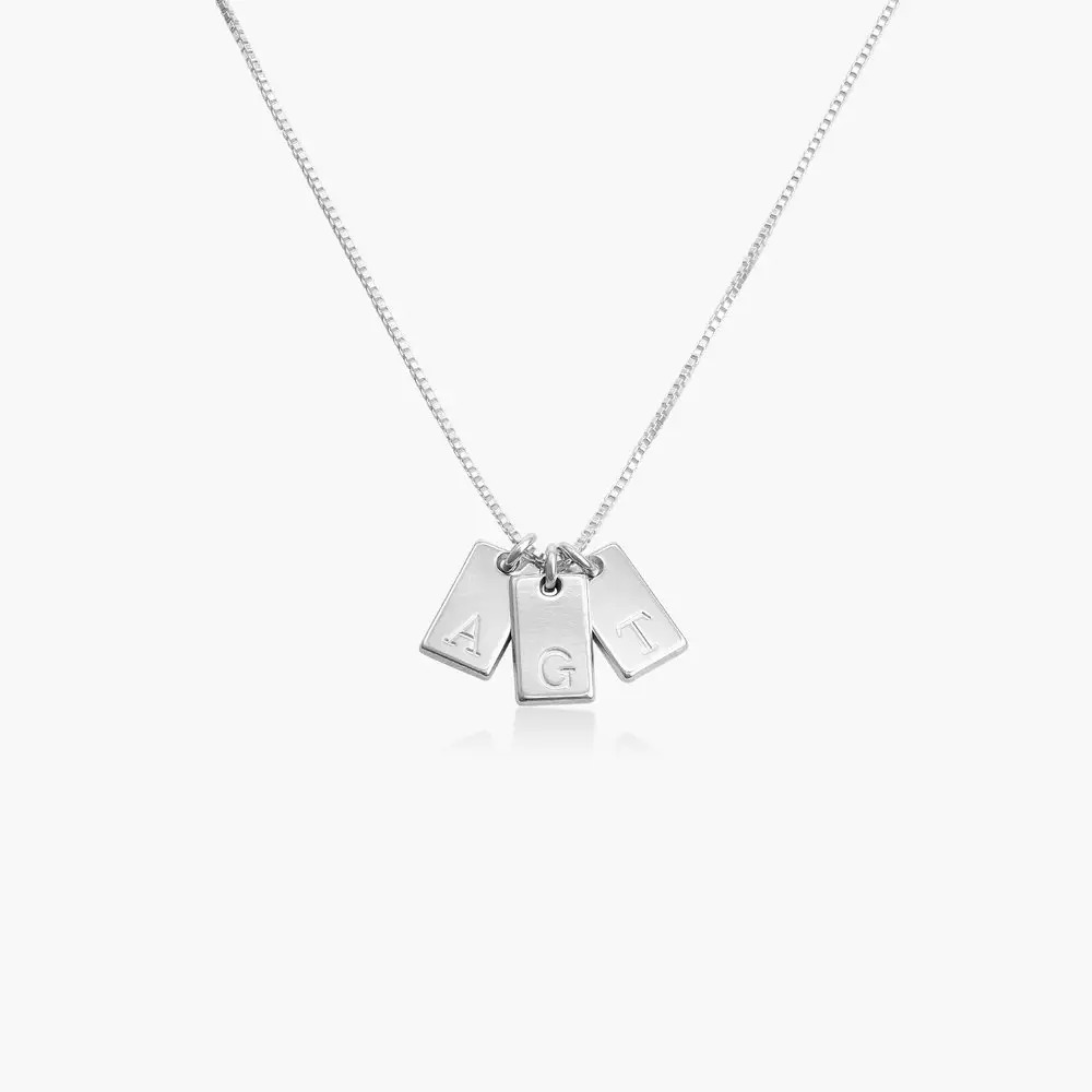 Willow Tag Initial Necklace Gold Vermeil