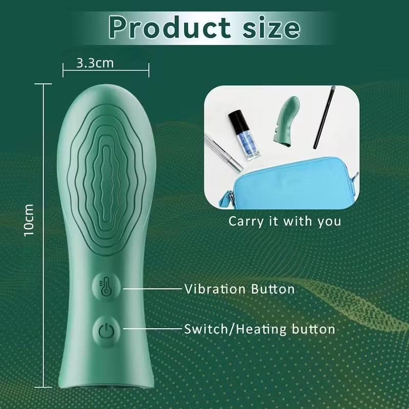 Silicone Finger Vibrator, USB Rechargeable Quiet Finger Sleeve Massager