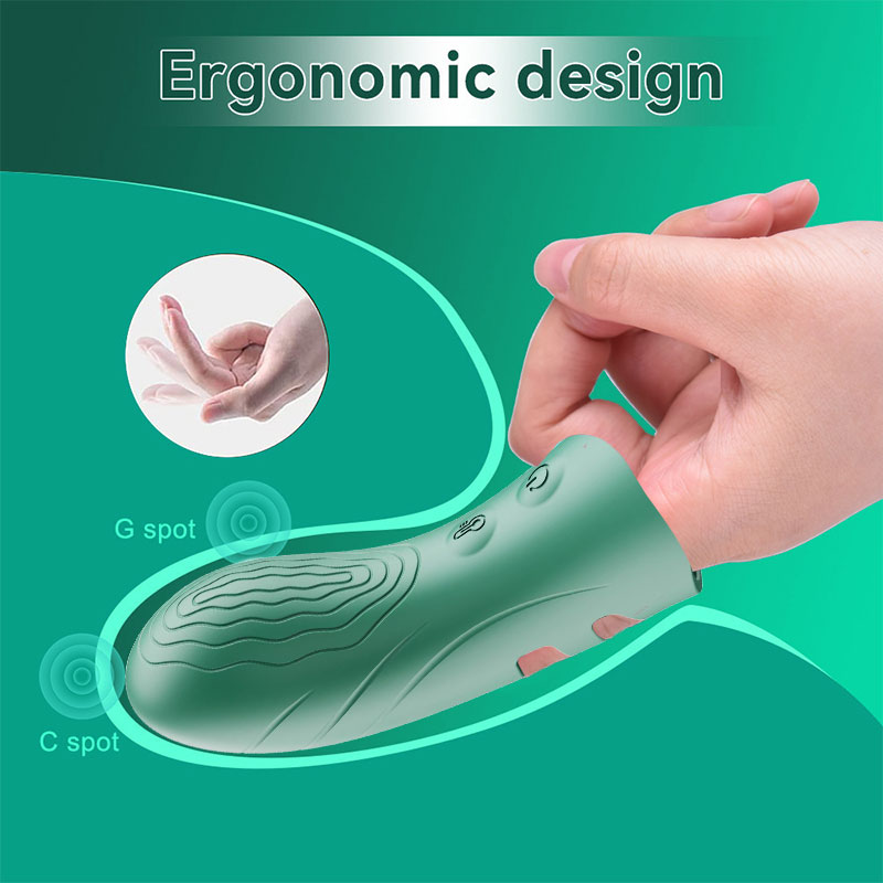 Silicone Finger Vibrator, USB Rechargeable Quiet Finger Sleeve Massager