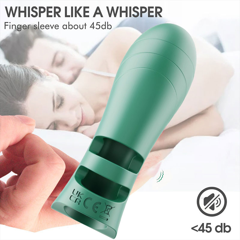 Silicone Finger Vibrator, USB Rechargeable Quiet Finger Sleeve Massager