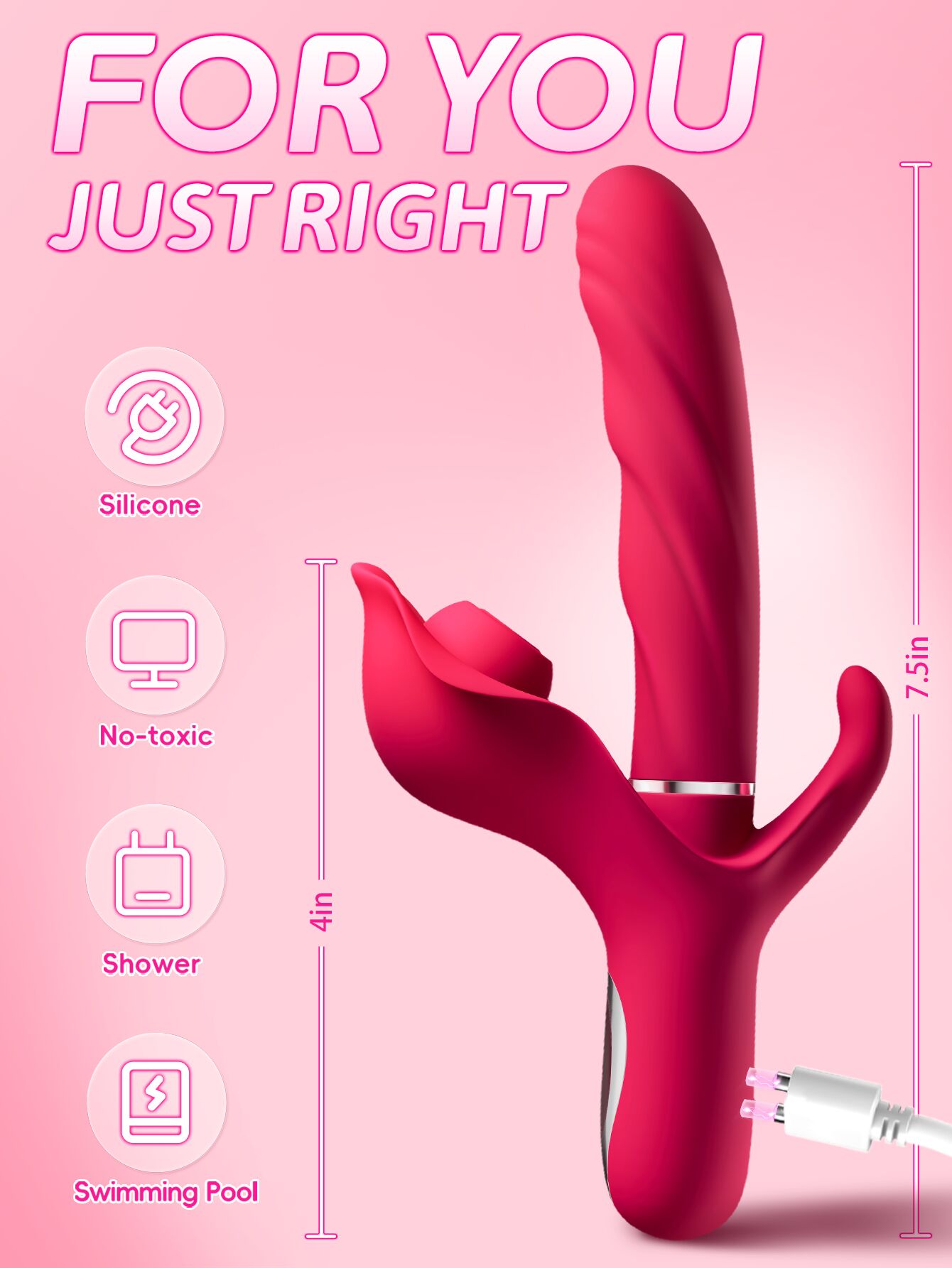 Red Floral Intimate Massager