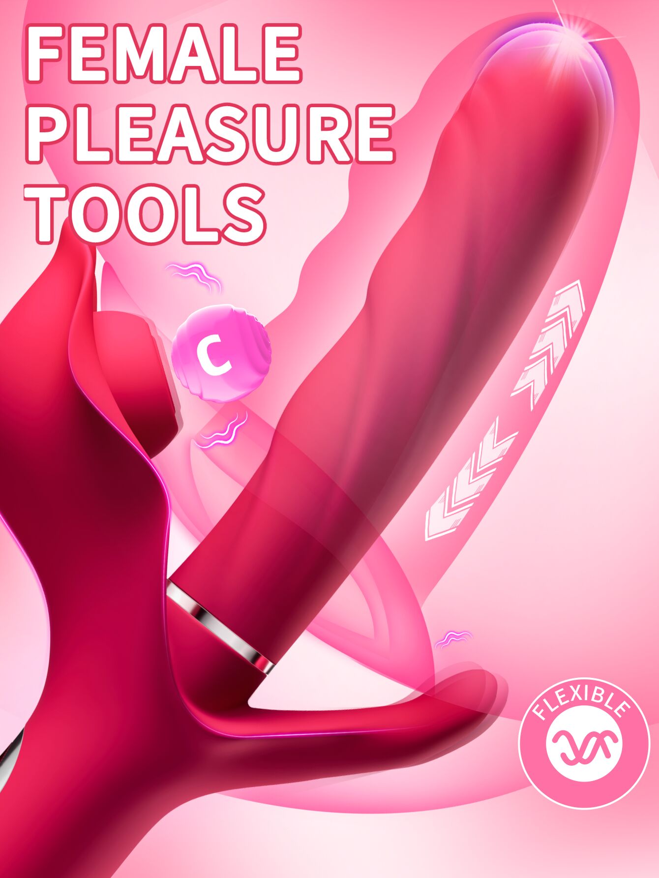 Red Floral Intimate Massager