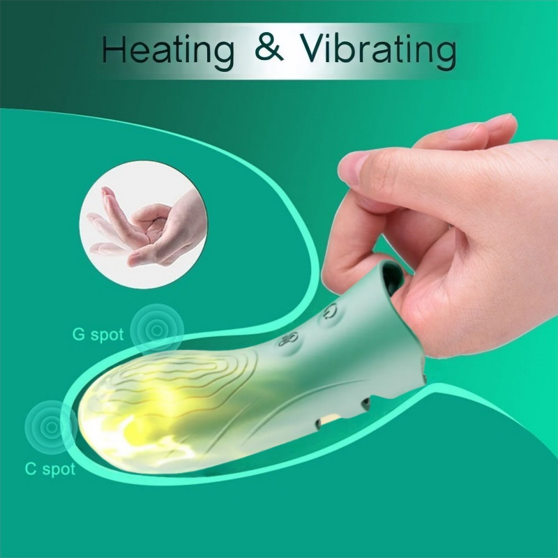 Silicone Finger Vibrator, USB Rechargeable Quiet Finger Sleeve Massager