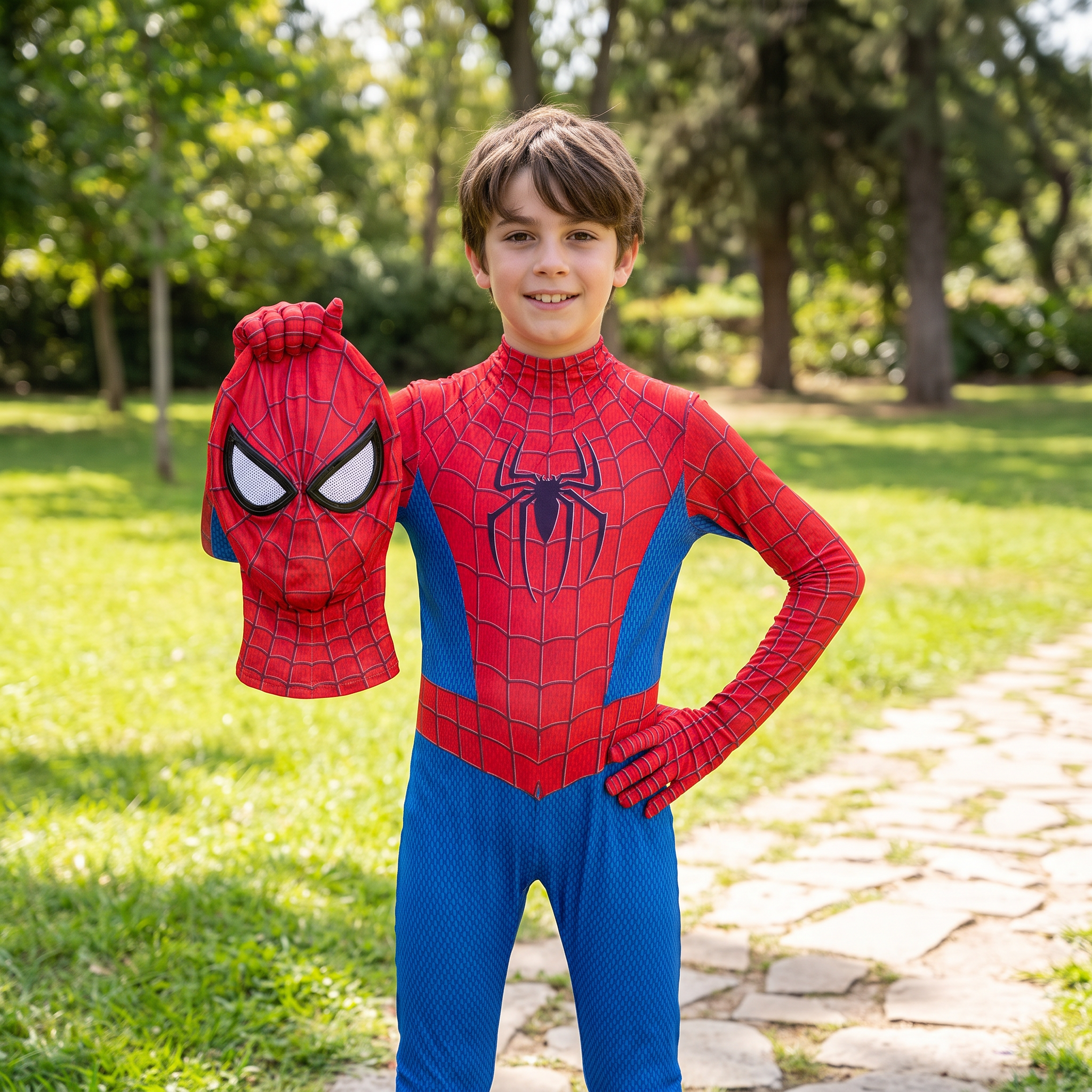 Spider-Man Costume Bodysuit-Classic Marvel Cosplay Suit with Mask-Full Body Zentai for Kids & Adults-Halloween Comic-Con Superhero Outfit