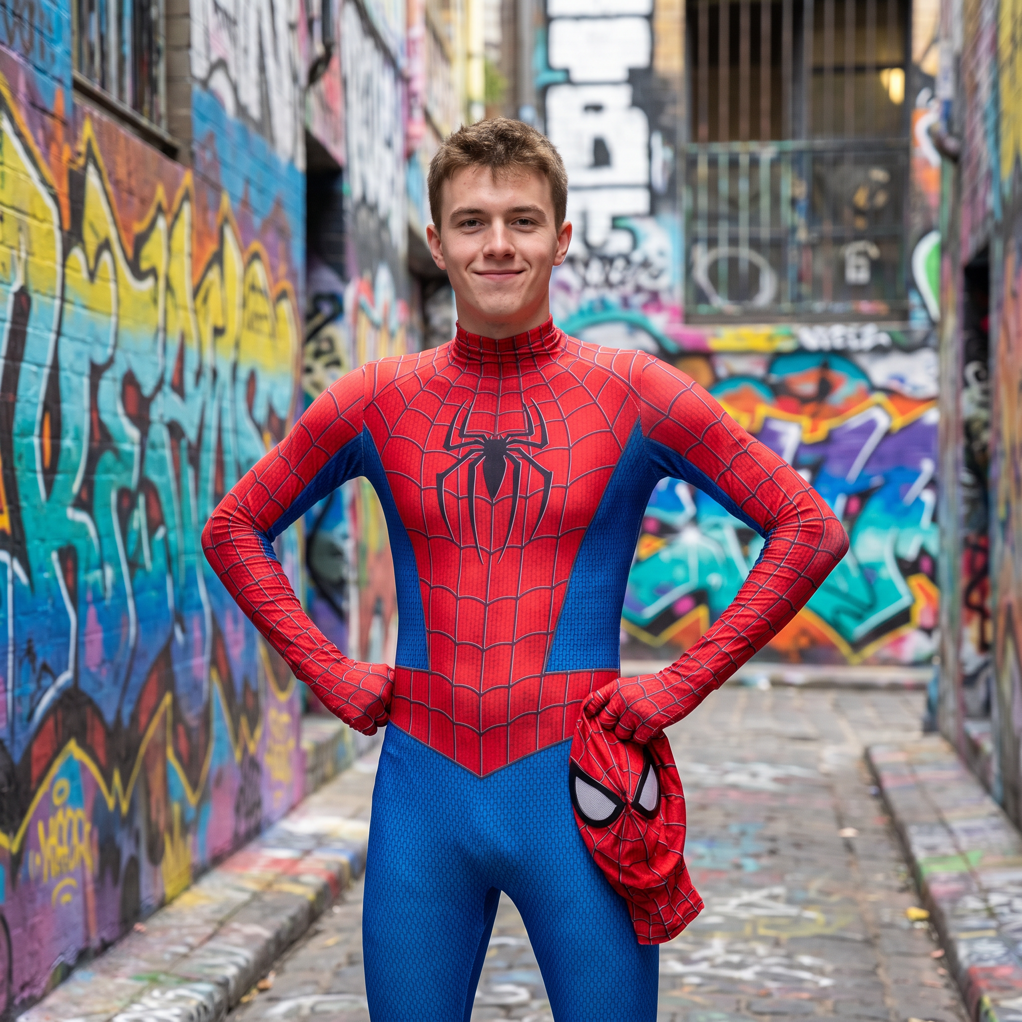 Spider-Man Costume Bodysuit-Classic Marvel Cosplay Suit with Mask-Full Body Zentai for Kids & Adults-Halloween Comic-Con Superhero Outfit