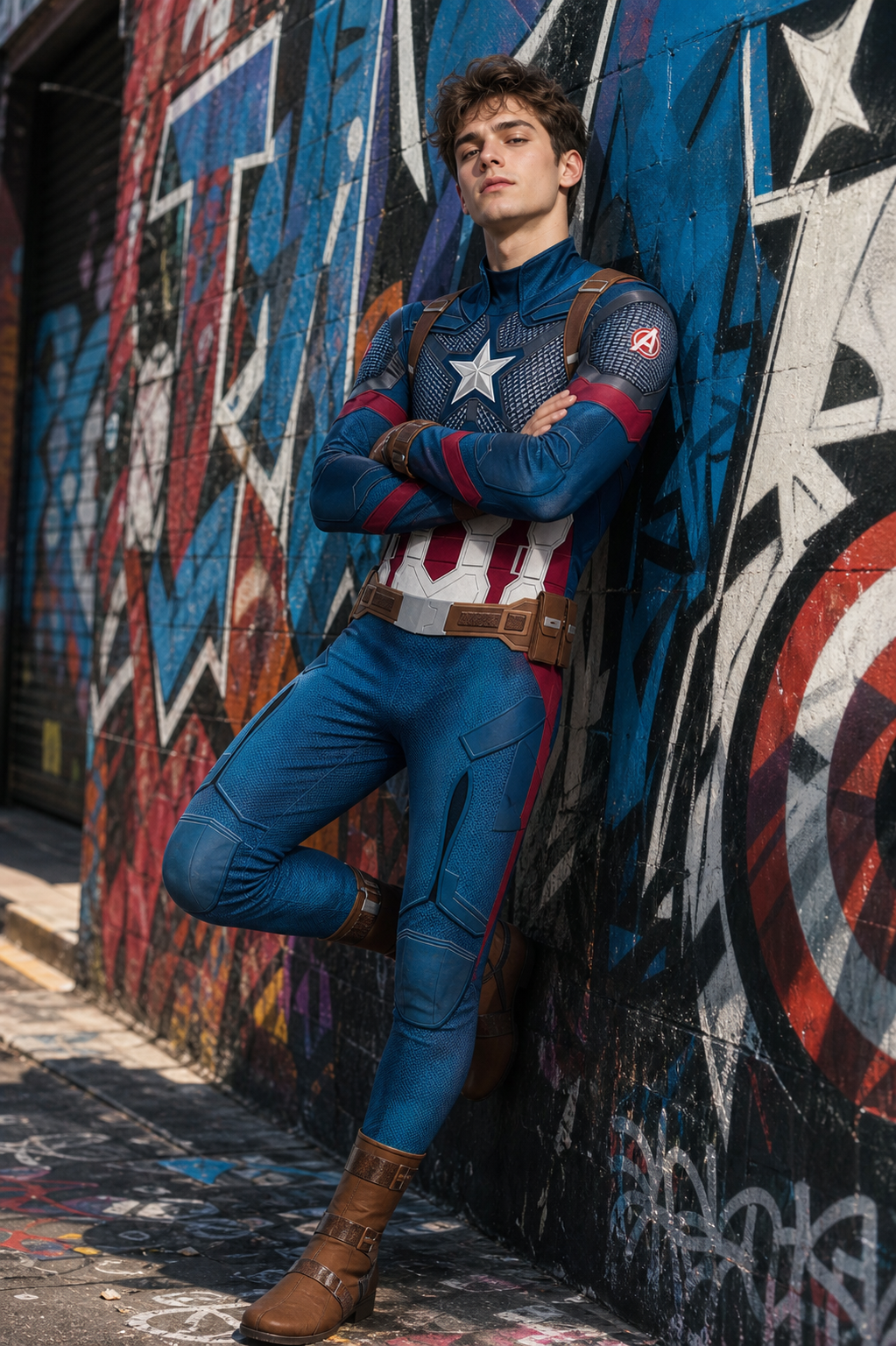 Captain Hero Cosplay Costume, Kids & Adults American Superhero Zentai Bodysuit, Halloween Jumpsuit, Patriotic Superhero Birthday Outfit