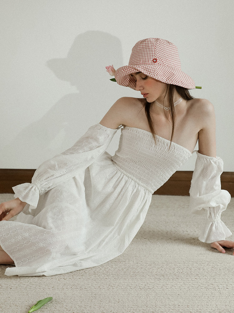 Summer Vacation Off-shoulder White Dress